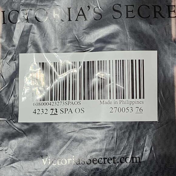 VS Victoria's Secret Leopard Mesh Tote Top Zip Closure Bag Black NEW - Picture 9 of 12